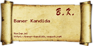 Baner Kandida névjegykártya
